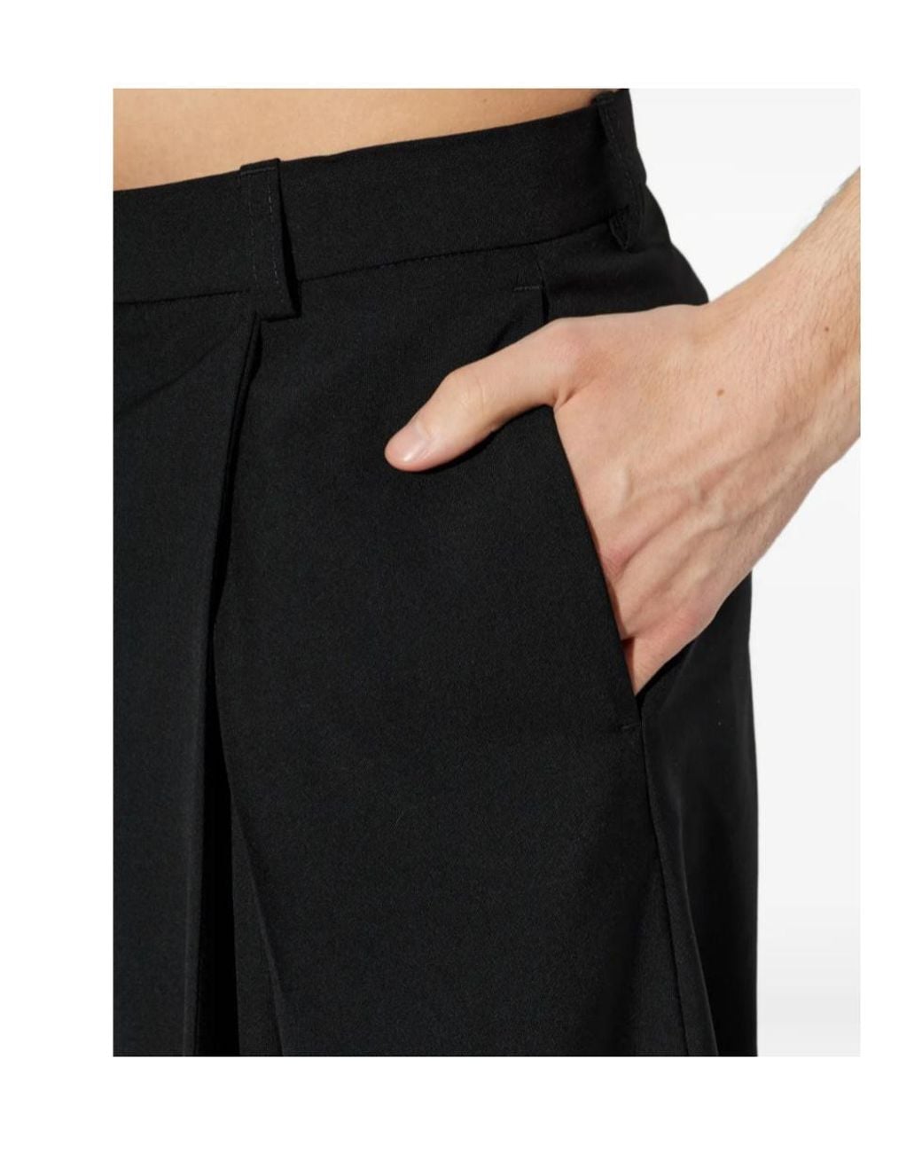 Casablanca Black Pleated Trousers for men
