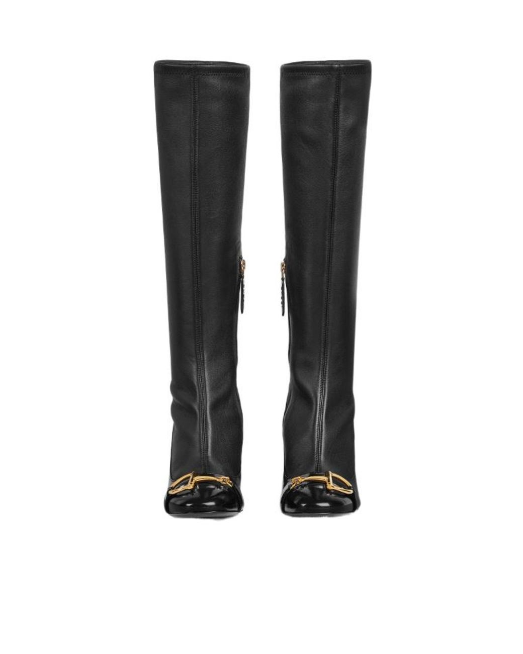 Gucci Black Balenciaga Half Clamp High Boots