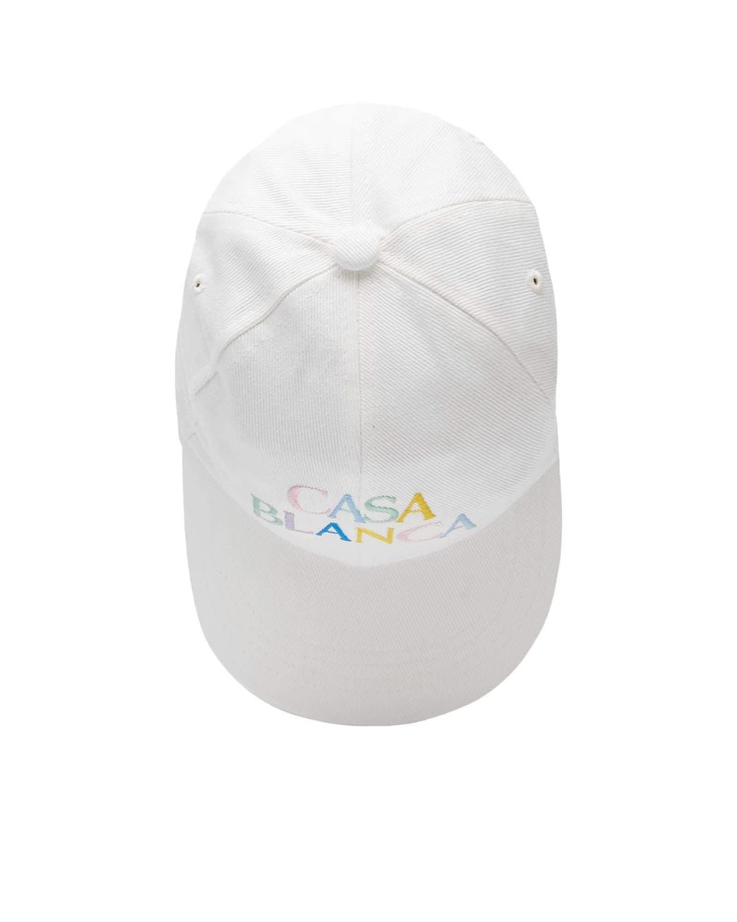 Casablanca White Logo-Embroidered Baseball Cap