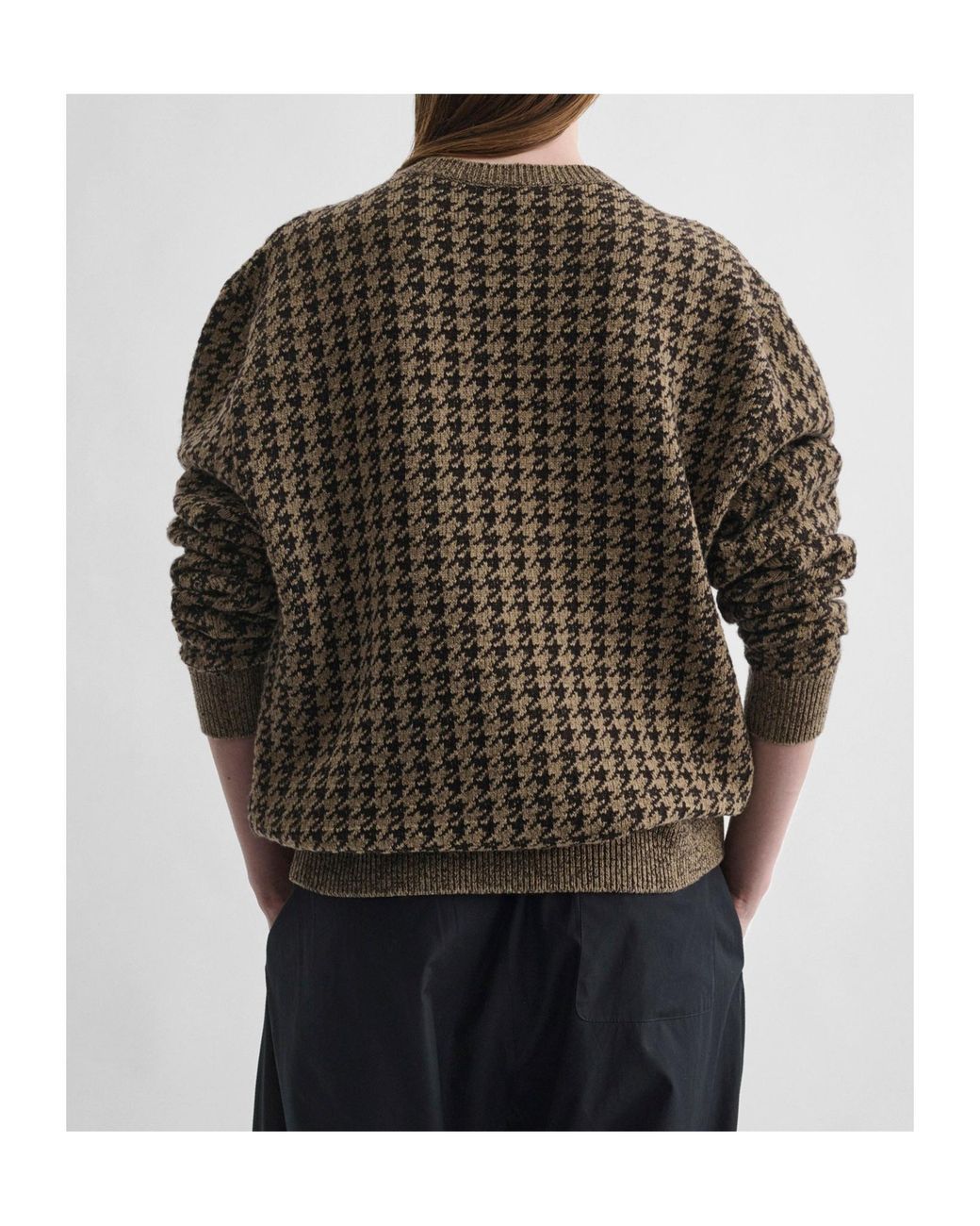 Phoebe Philo Brown Crew-Neck Jacquard Sweater