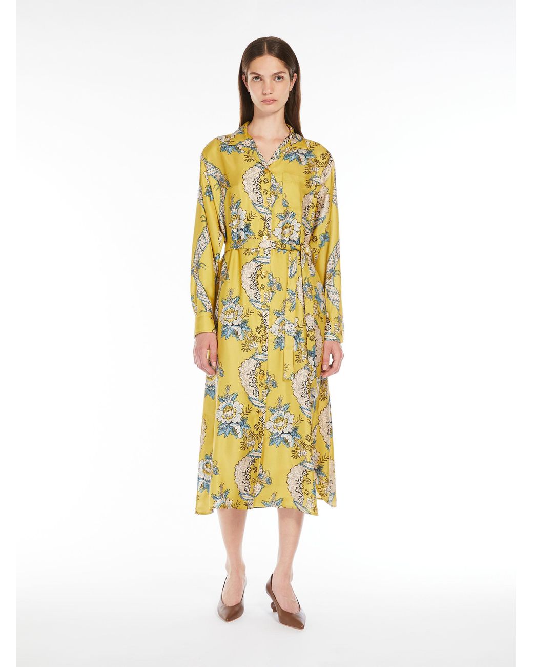 Weekend by Maxmara Yellow Long-Sleeved Dress