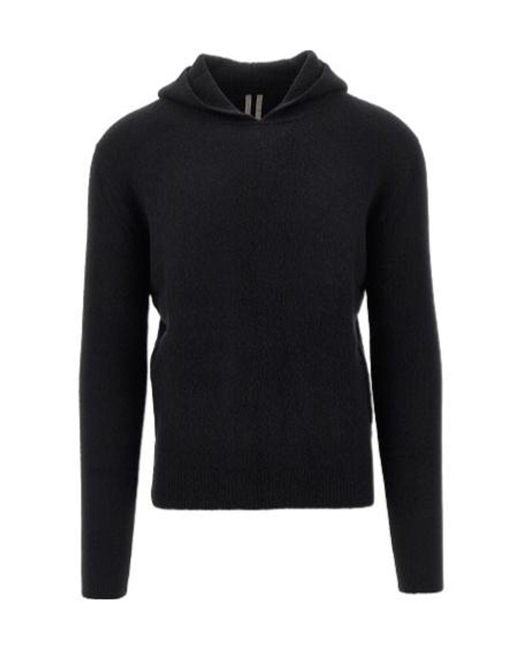 Rick Owens Blue Fine-Knit Hoodie for men
