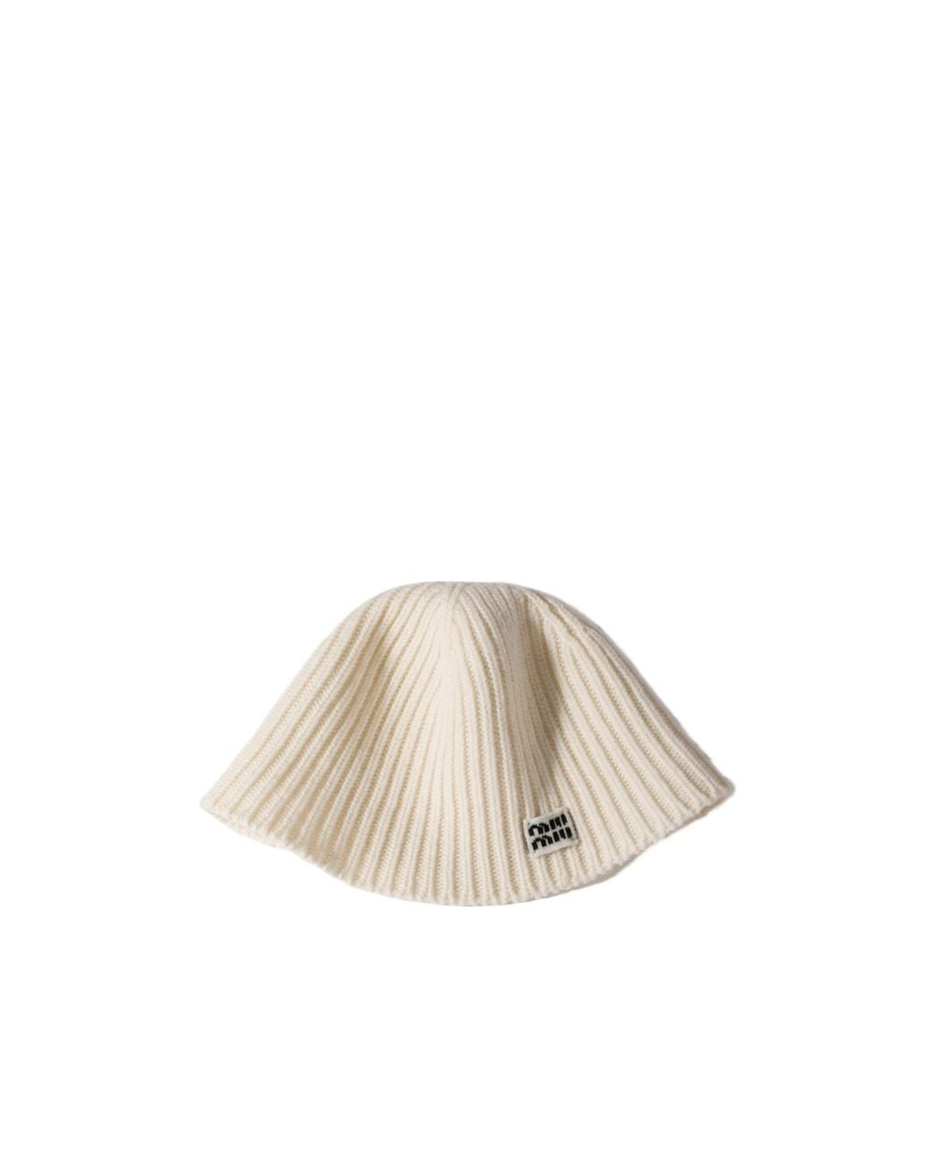 Miu Miu White Wool And Cashmere Hat