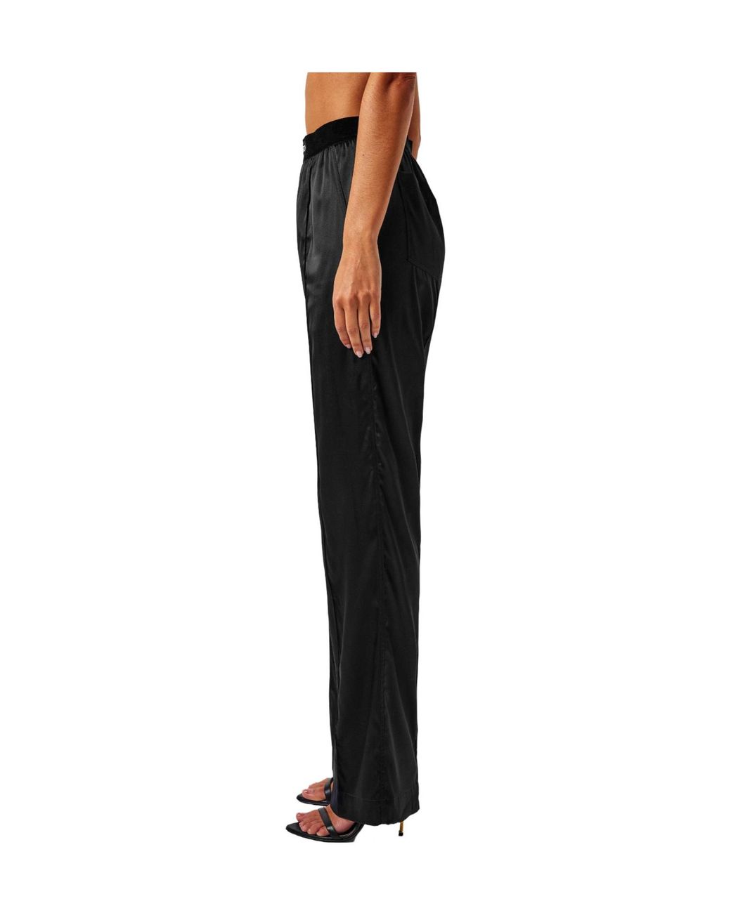 Tom Ford Black Satin Straightleg Trousers