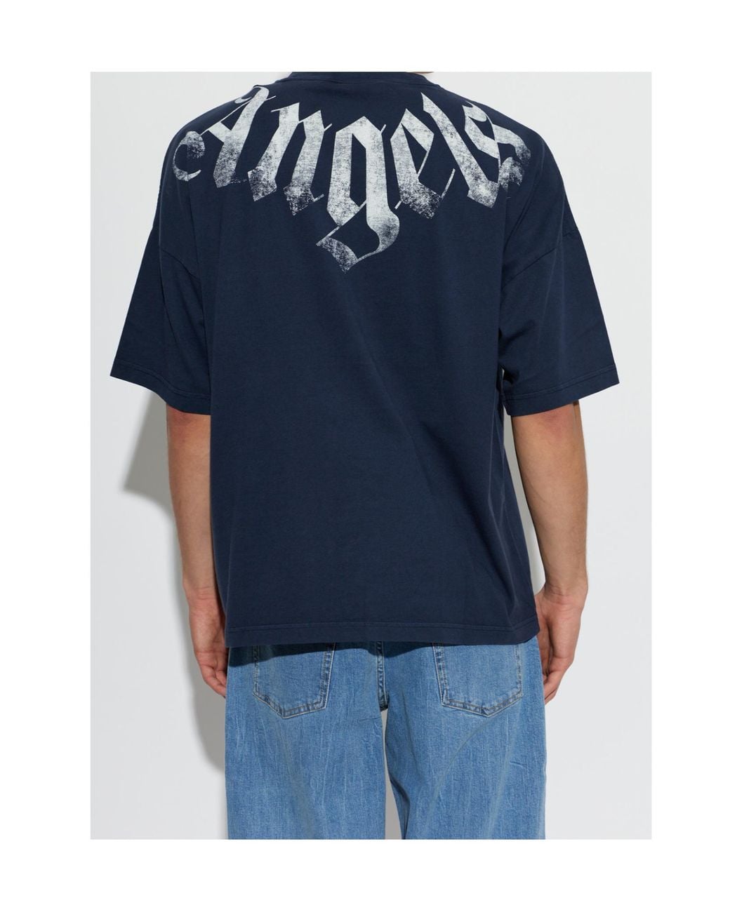 Palm Angels Blue Short-Sleeved T-Shirt for men