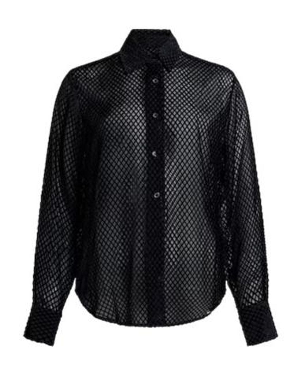 Rag & Bone Black Velvet Longsleeve Shirt