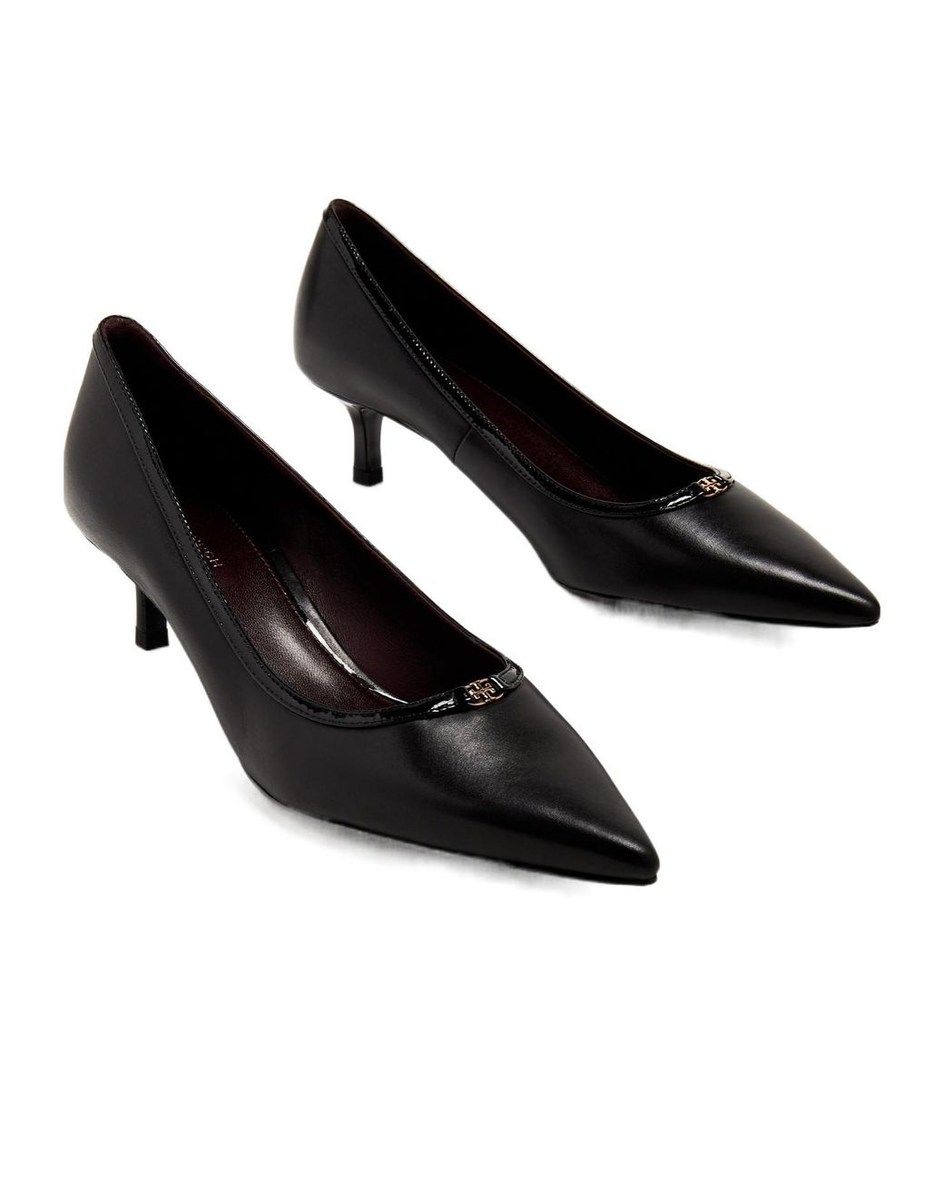 Tory Burch Black Double T Pointed Toe Pumps