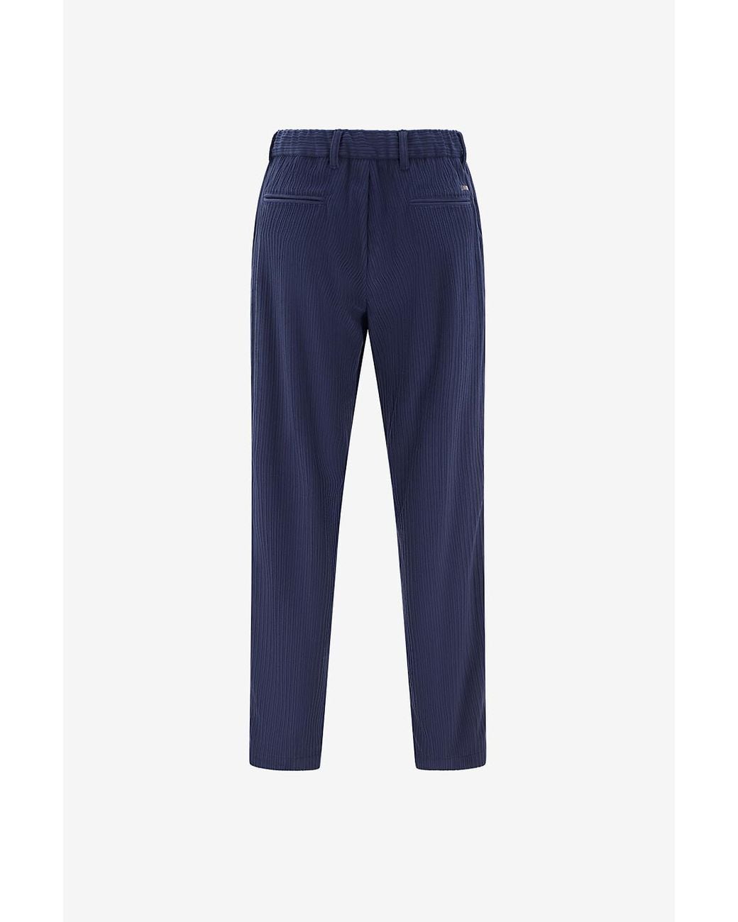 Herno Blue Logo Casual Pants for men