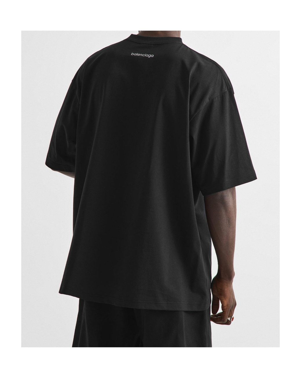 Balenciaga Black Crewneck Shortsleeve Tee for men