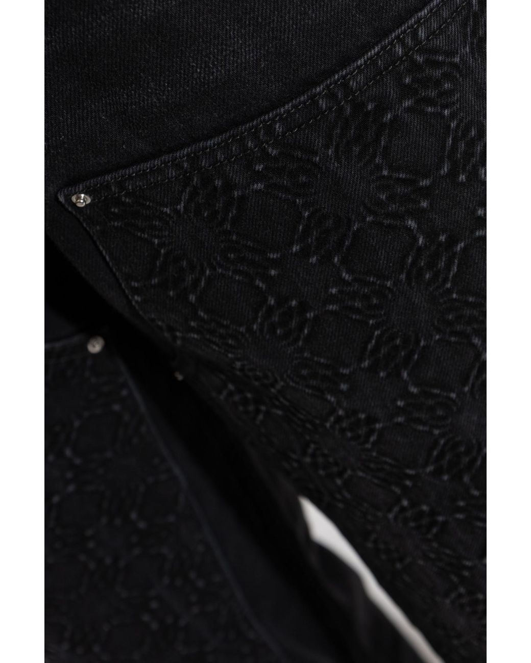Amiri Black Debossed Ma Quad Carpenter Jeans for men