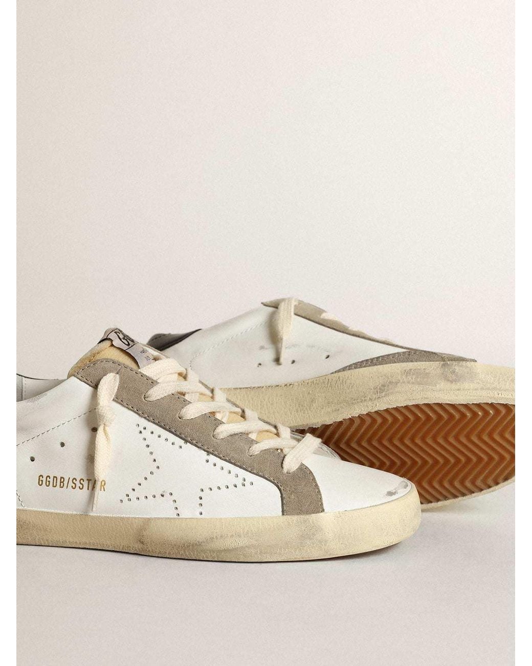 Golden Goose Deluxe Brand White Super Star Skate Lace-Up Sneakers