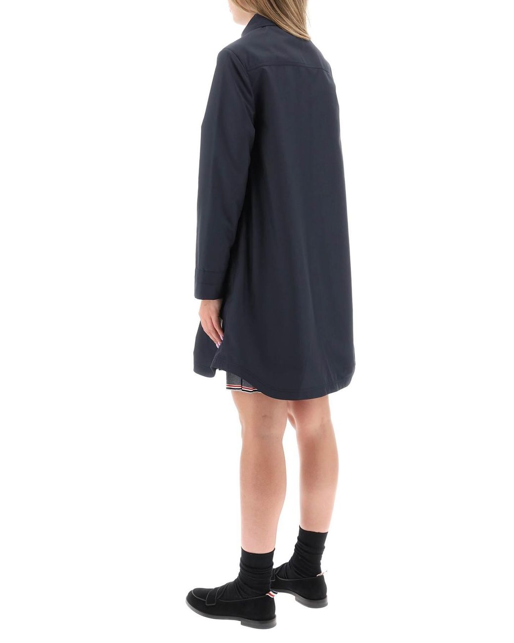 Thom Browne Blue Long Sleeved Button Fastened Coat