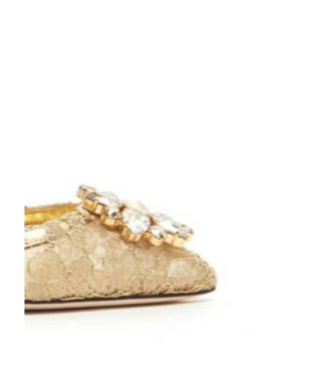 Dolce & Gabbana Natural Belluci Embellished Lace Pumps