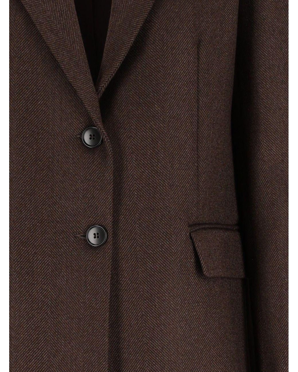 Al Duca D'aosta Brown Straight Coat