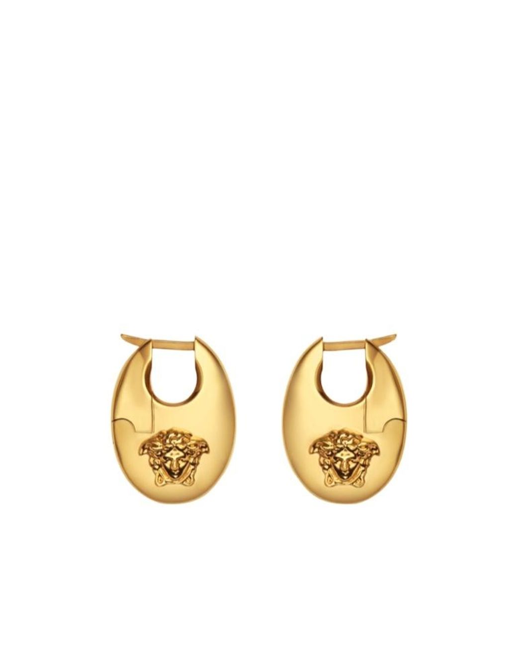 Versace Metallic Medusa-Head Earrings for men