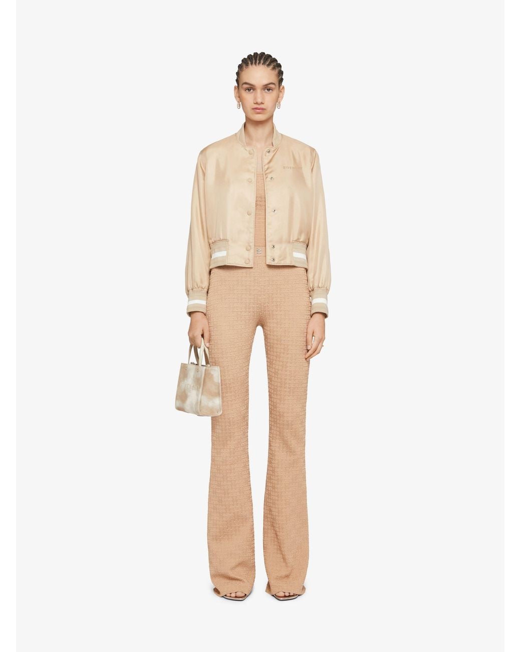 Givenchy Natural 4G Jacquard Flared Trousers