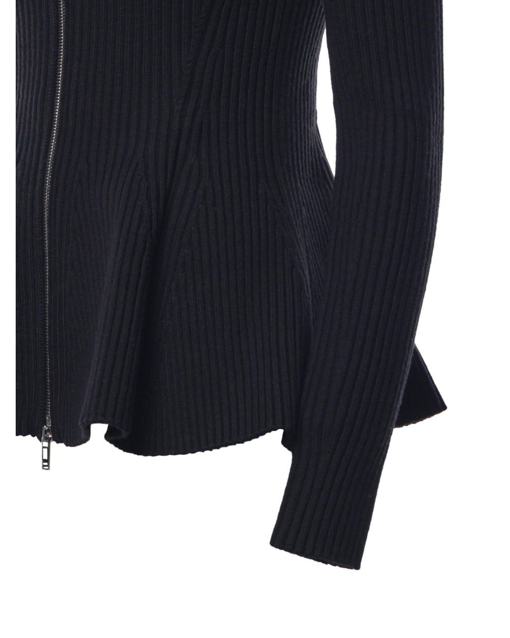 Alaïa Black Alaïa Long-Sleeved Zip-Up Cardigan