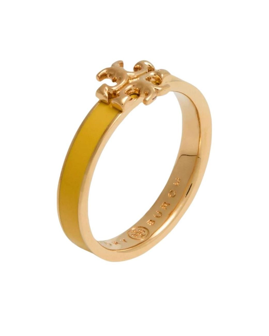 Tory Burch Brand Logo Metallic Ring