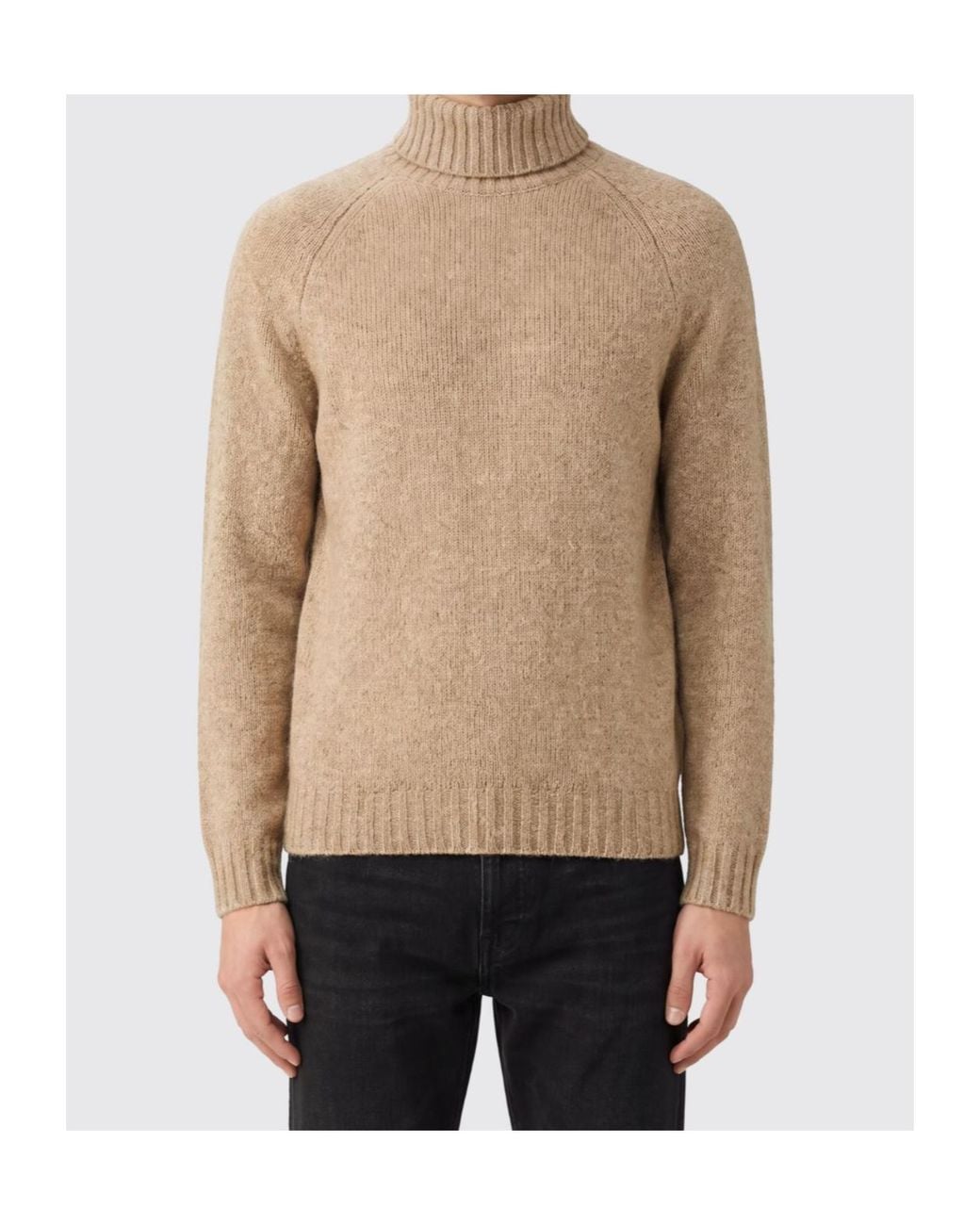 Brunello Cucinelli Natural Raglan Sleeved Turtleneck Sweater for men