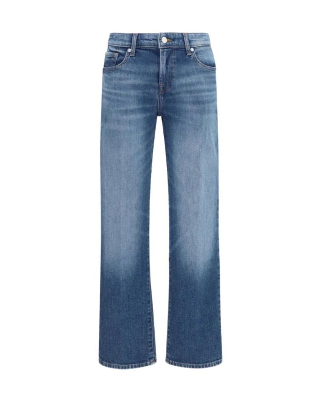 7 For All Mankind Blue Calie Straight-Leg Jeans