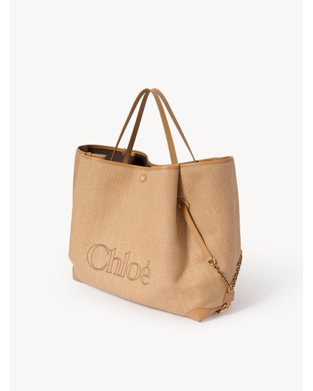 Chloé Natural Chloé Clover Double Carry Bag