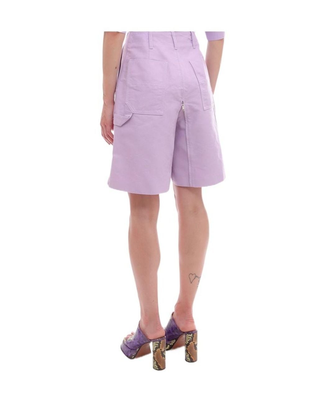 Ambush Purple Front Zip Pant Skirt