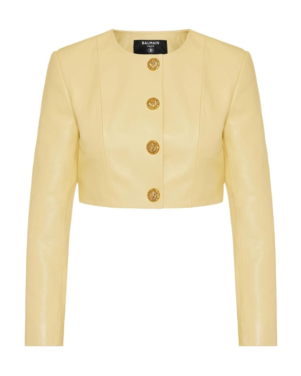 Balmain Yellow Button Front Jacket