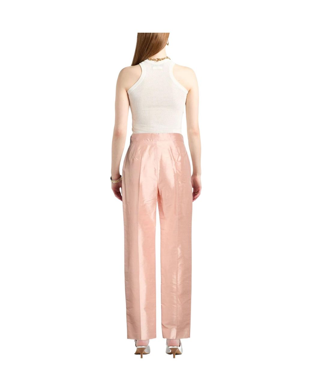 Max Mara Pink Straight-Leg Pants