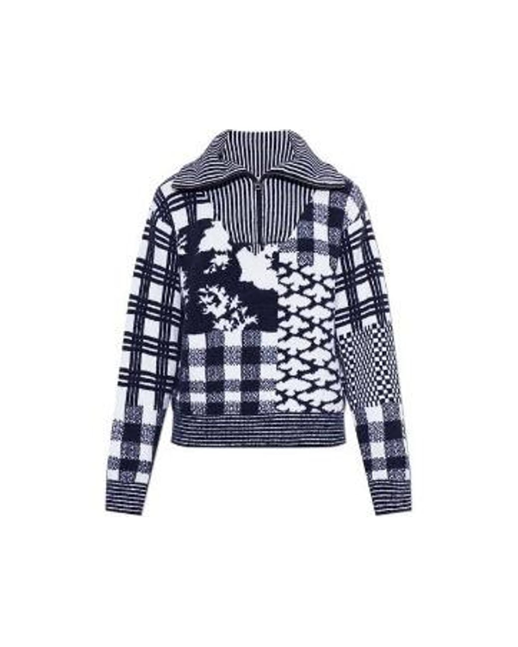 Loewe Blue Cosima Von Bonin Patchwork Knitted Sweater for men