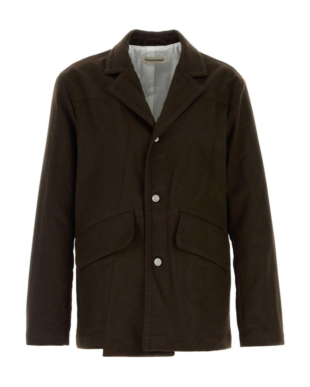 NAMACHEKO Black Tailored Button-Up Jacket for men