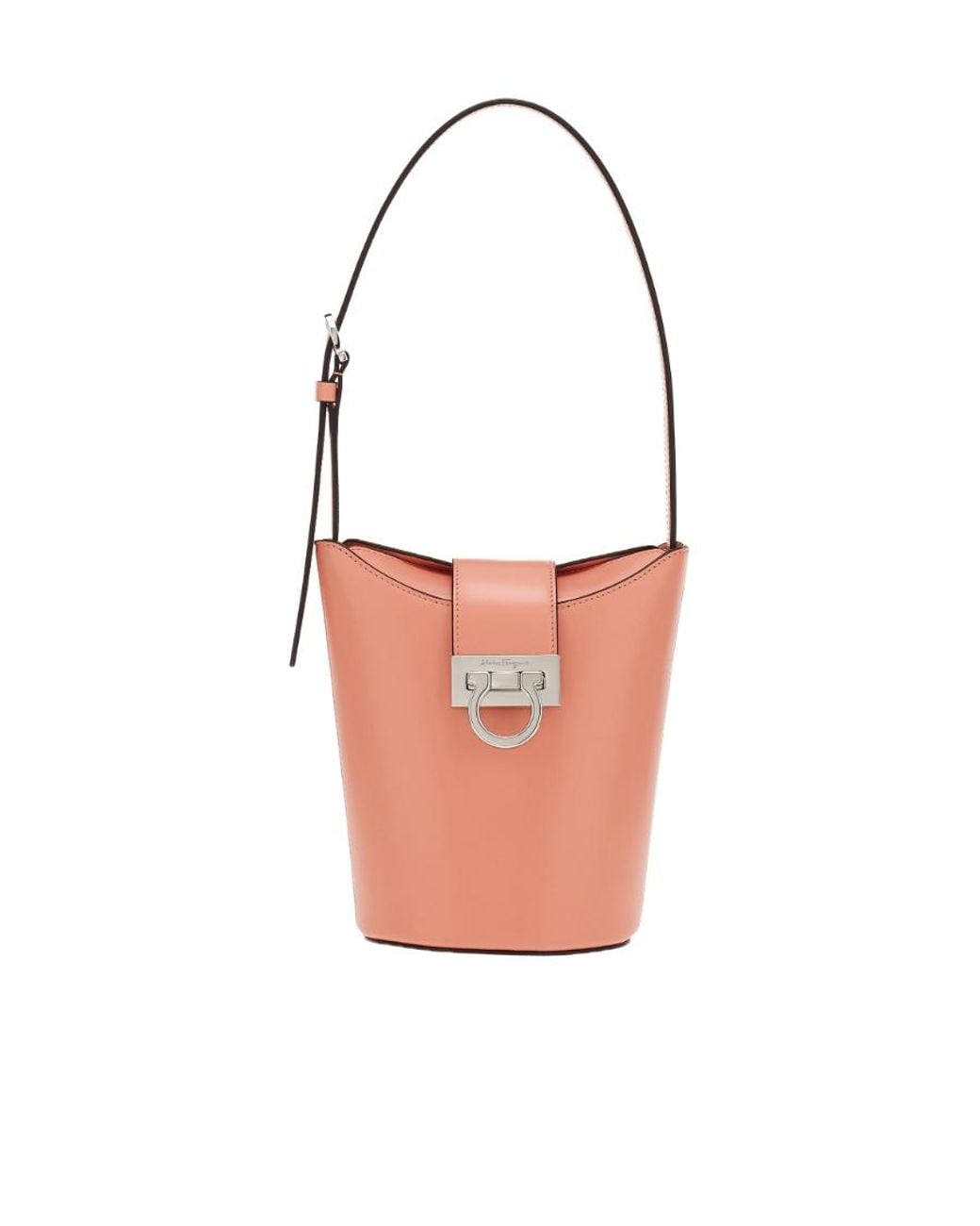 Ferragamo White Ferragamo Trifolio Logo Engraved Shoulder Bag