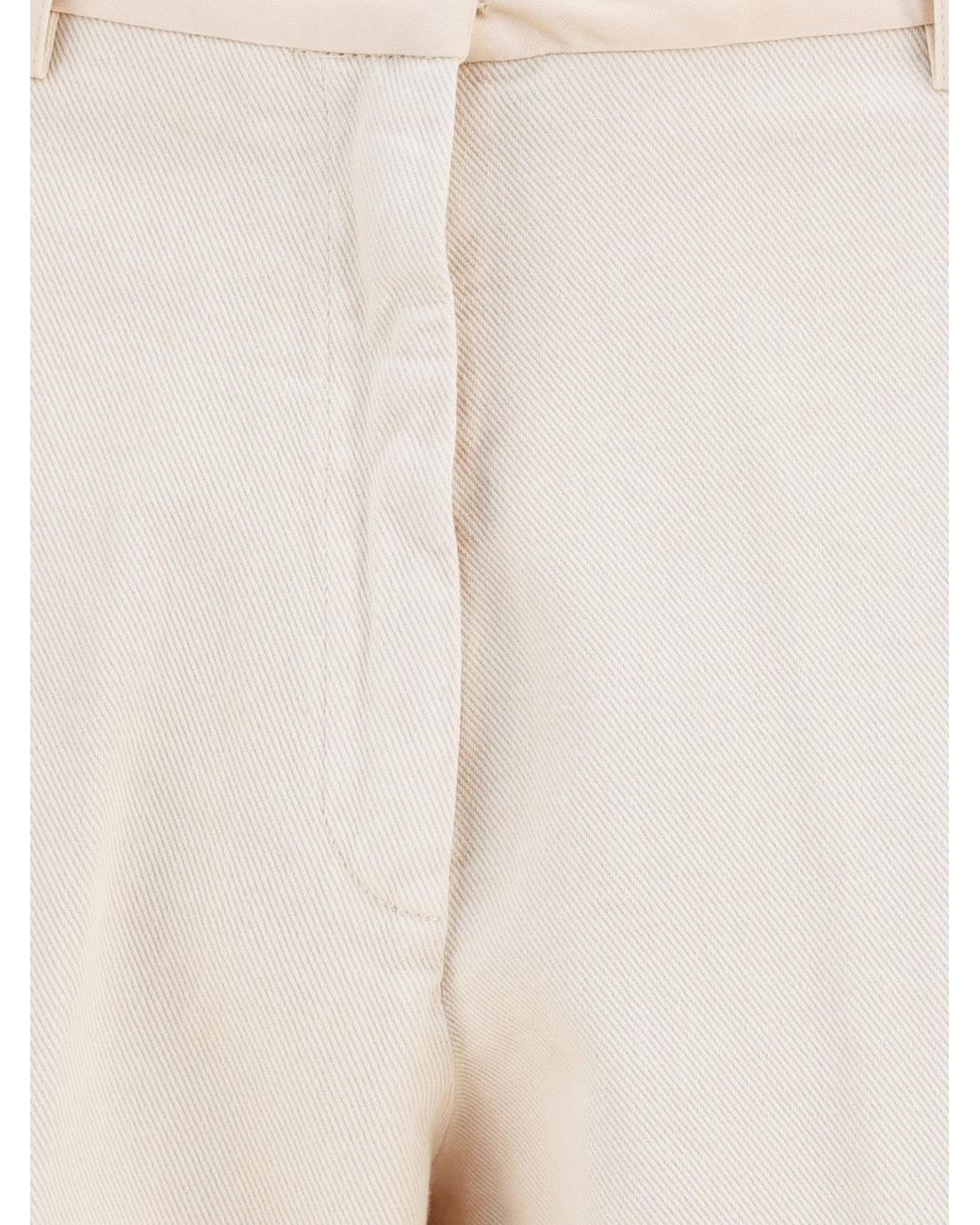 Forte_forte Natural Casual Trousers With Belt Loops