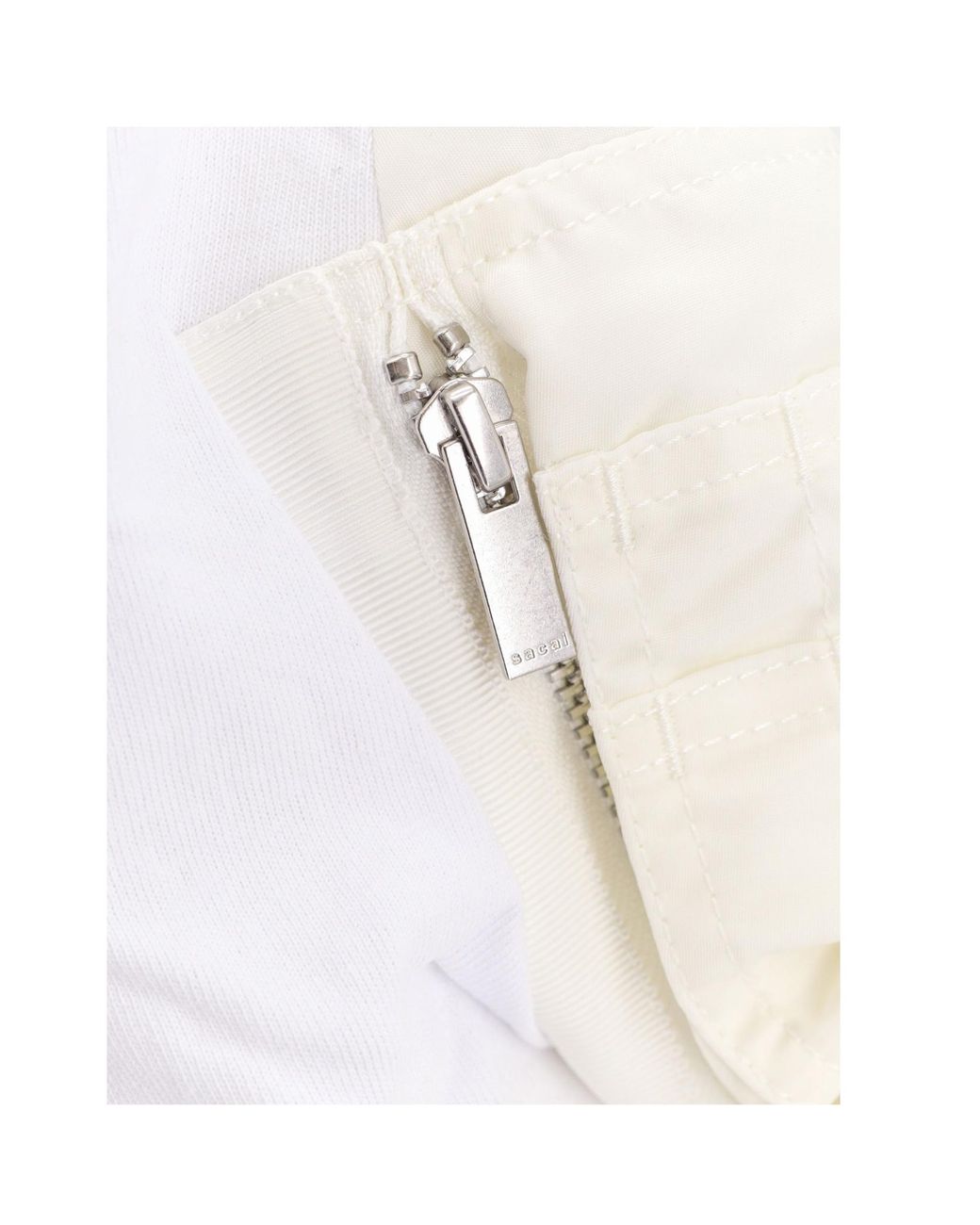 Sacai White Crewneck Puff-Sleeved T-Shirt
