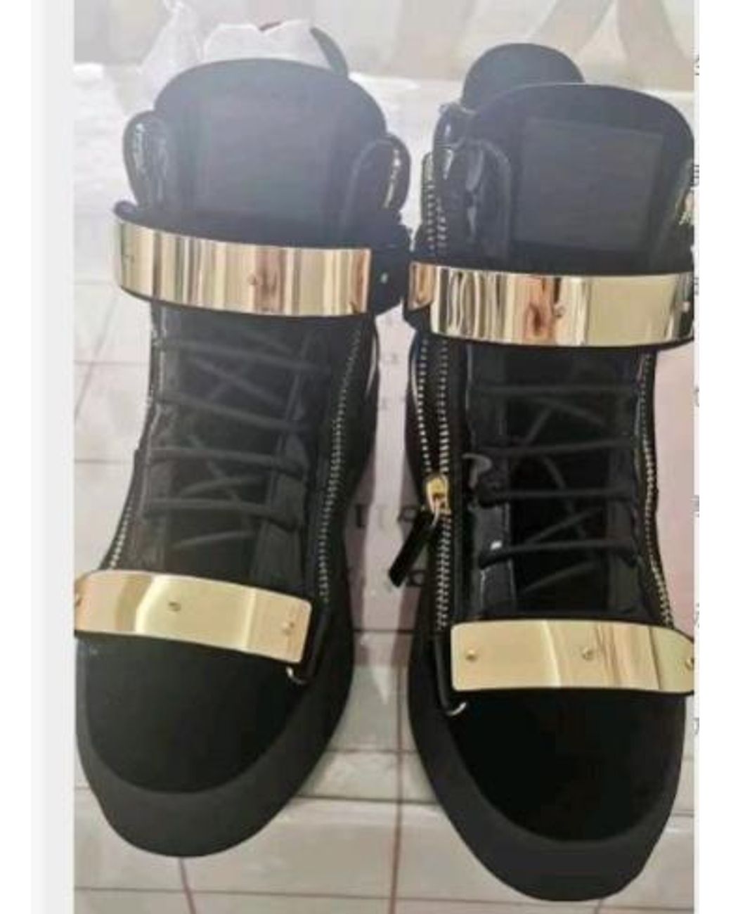 Giuseppe Zanotti Blue High-Top Skate Shoes for men