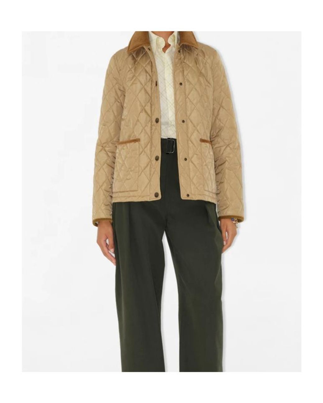 Burberry Natural Quilted Jacket Sand/Flax