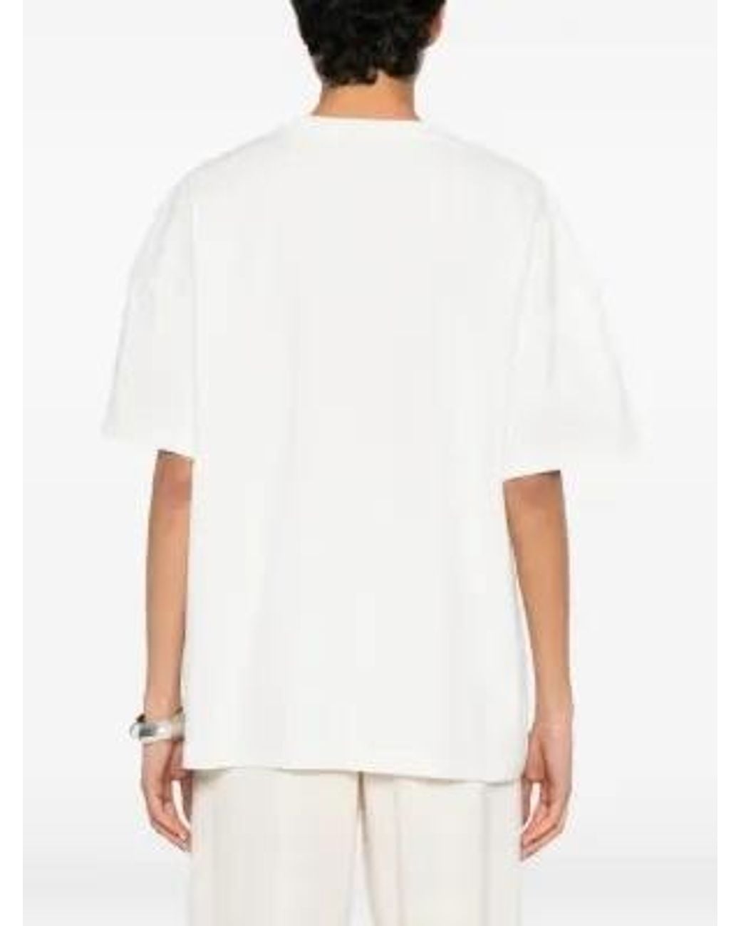 Nanushka White Wren Paisley-Monogram Oversized T-Shirt