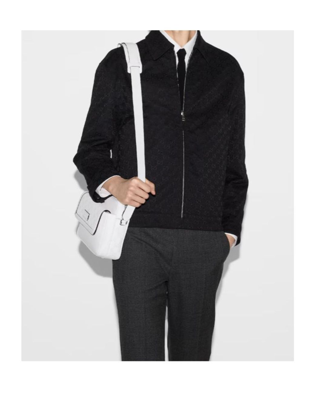 Gucci Black Gg Double-Sided Design Casual Jacket for men