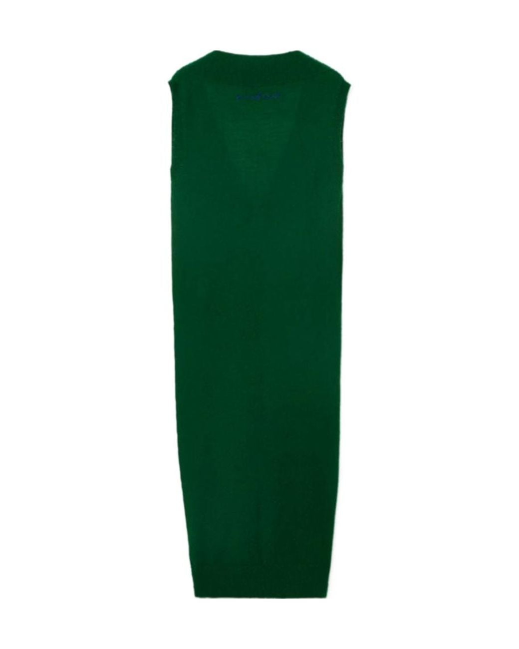 Burberry Green Argyle-Intarsia V-Neck Maxi Dress