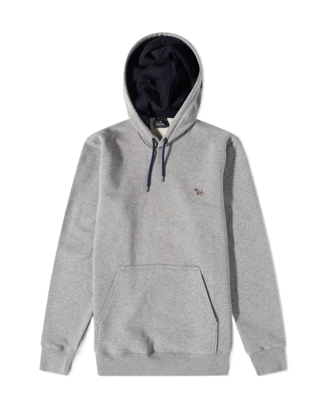 Paul Smith Gray Ps ポール スミス ゼブラ パッチ ドローストリング パーカー for men