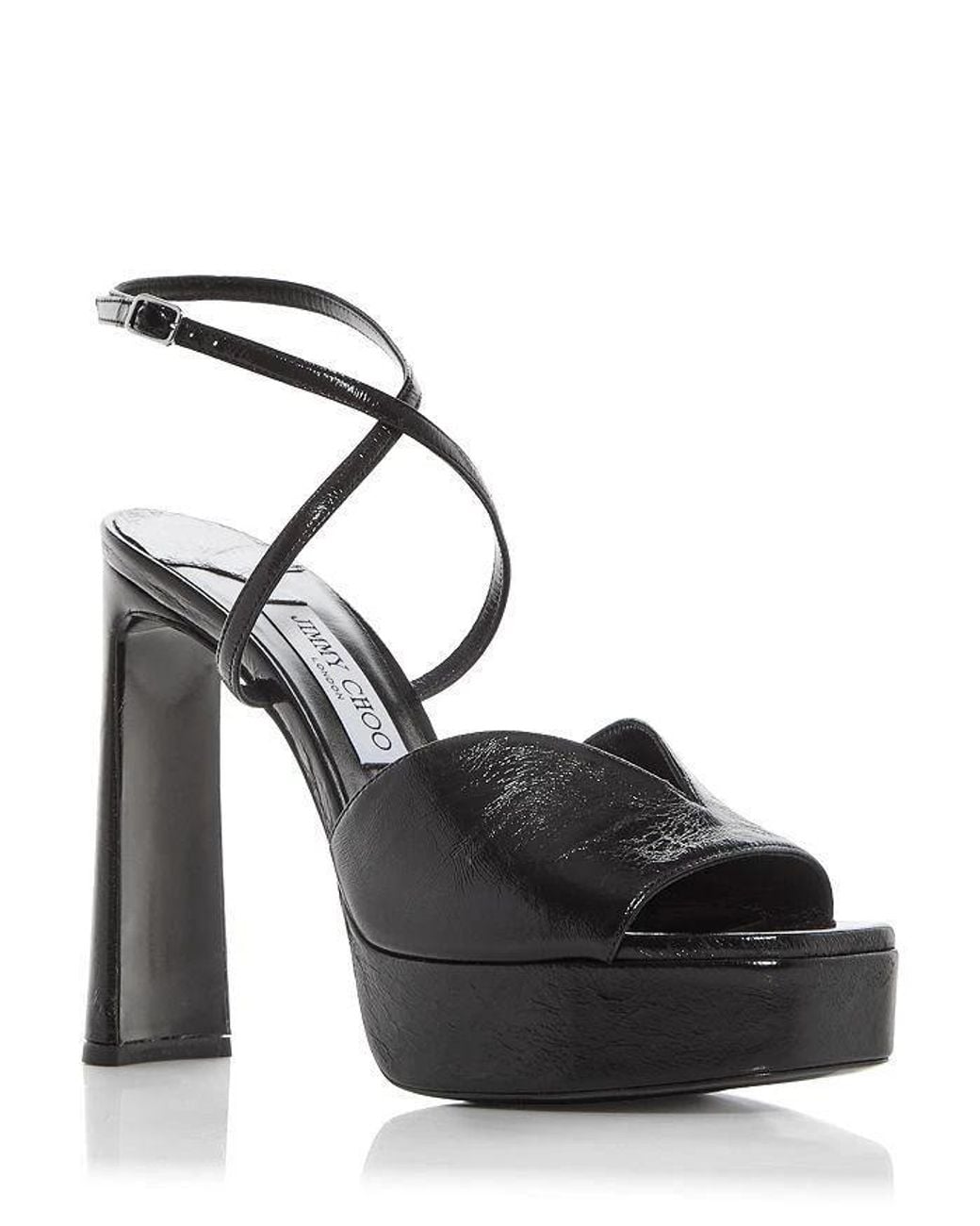 Jimmy Choo Black Platform High-Heeled Sandals