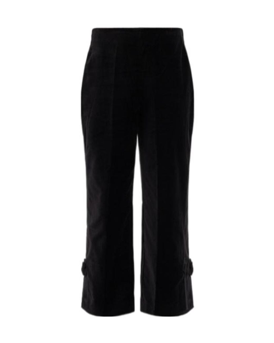 Posse Black Quincy Velvet Bow-Detail Pants