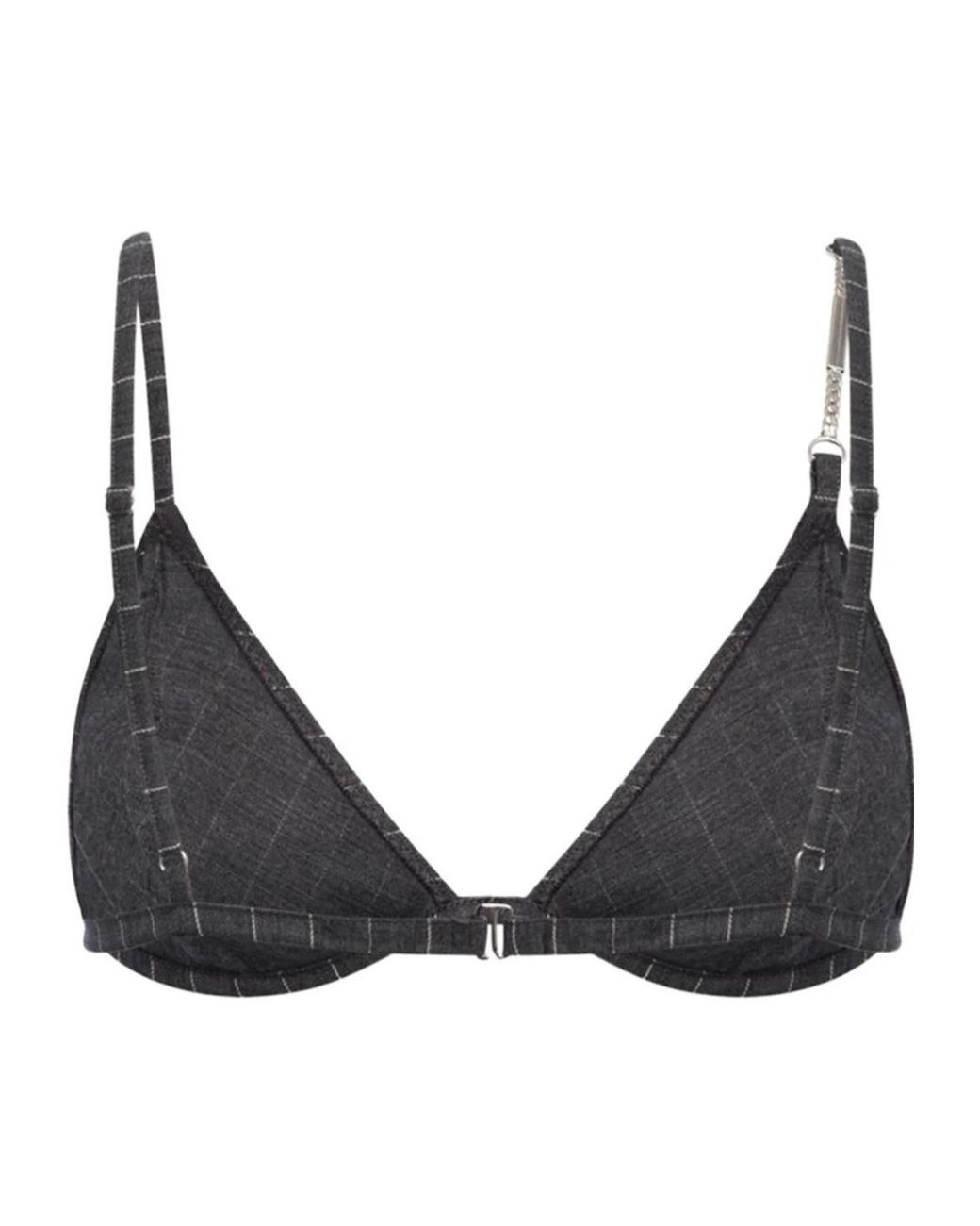 Dondup Black Pinstripe-Pattern Chain-Link Top