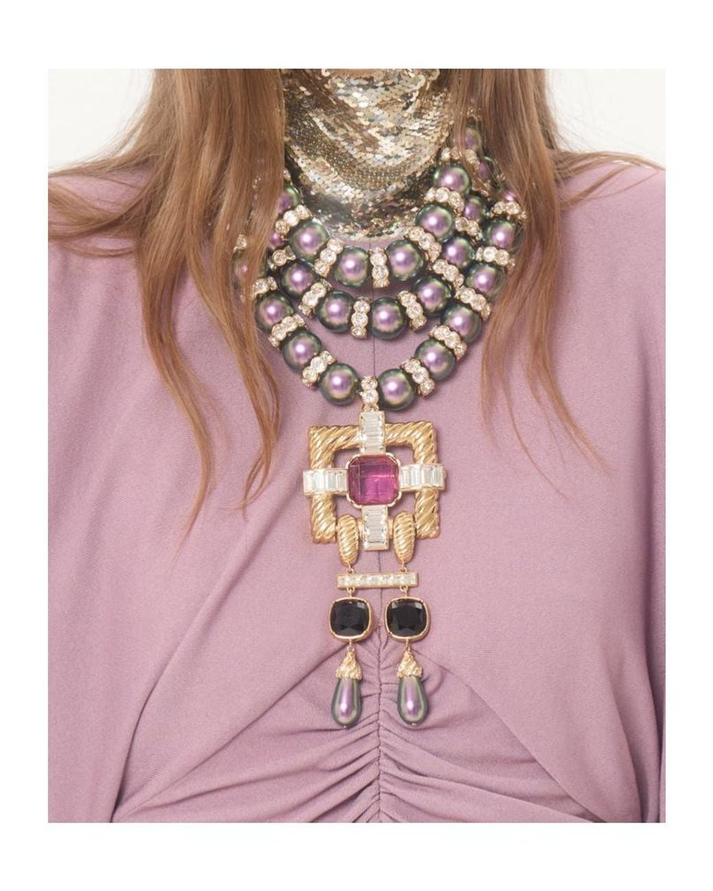 Valentino Pink Sequin Embellished Long Dress