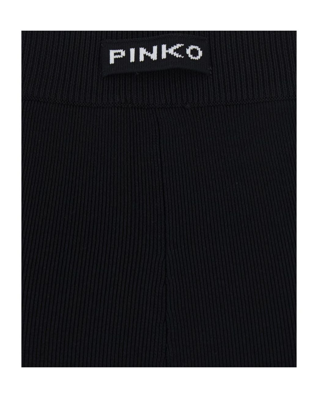 Pinko Black High-Waist Tech Pants