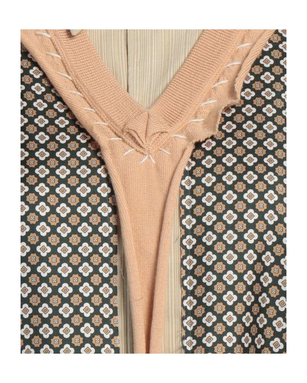 Maison Margiela Metallic Oversized Geometricstriped Shirt