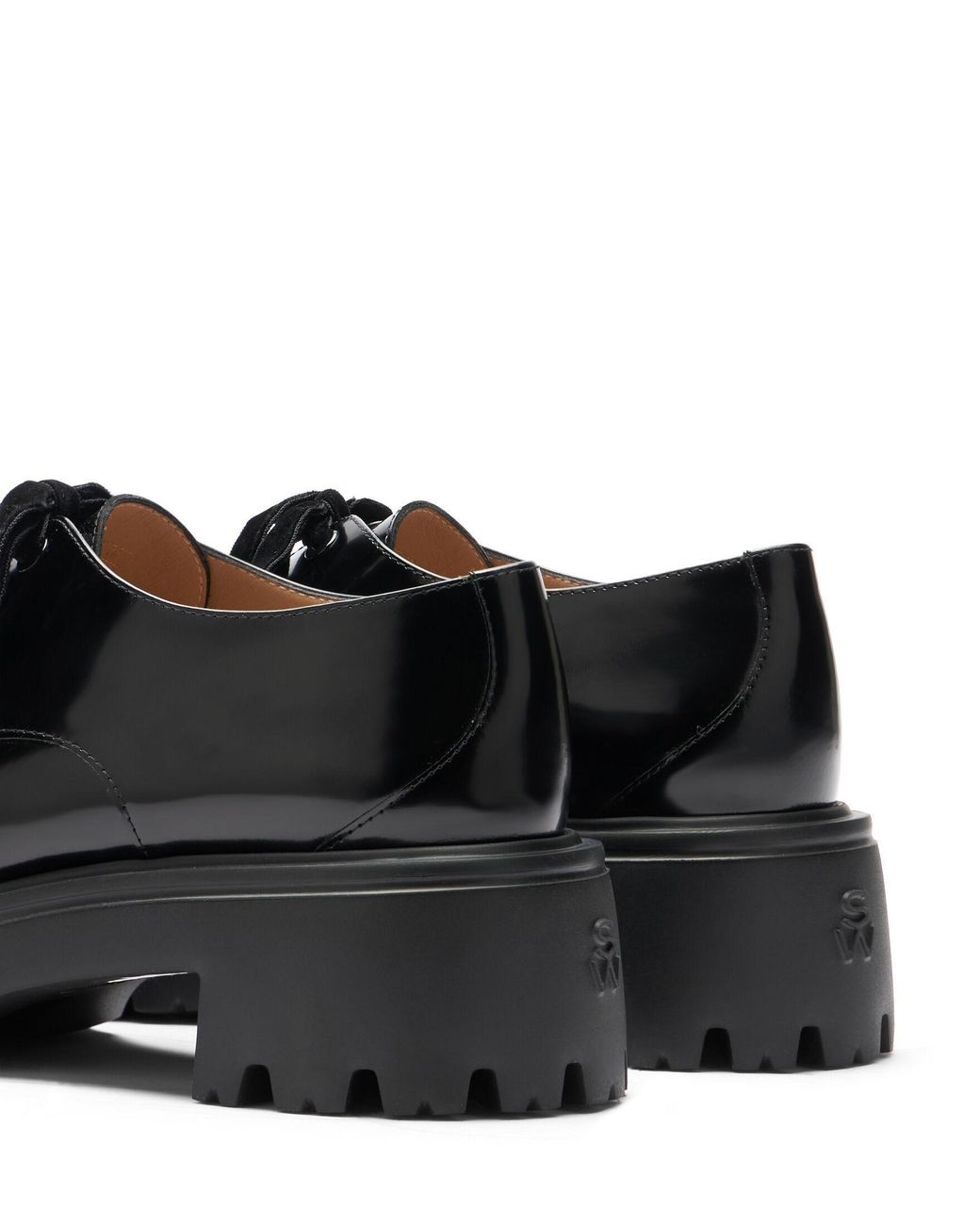 Stuart Weitzman Black Laced Flat Shoes