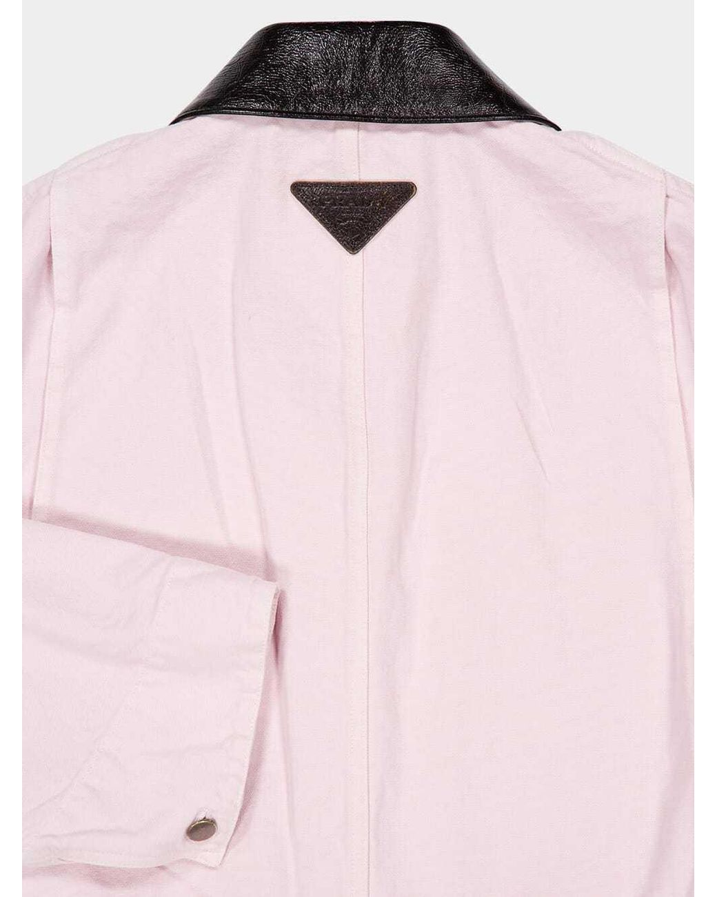 Prada Pink Button-Up Cropped Jacket
