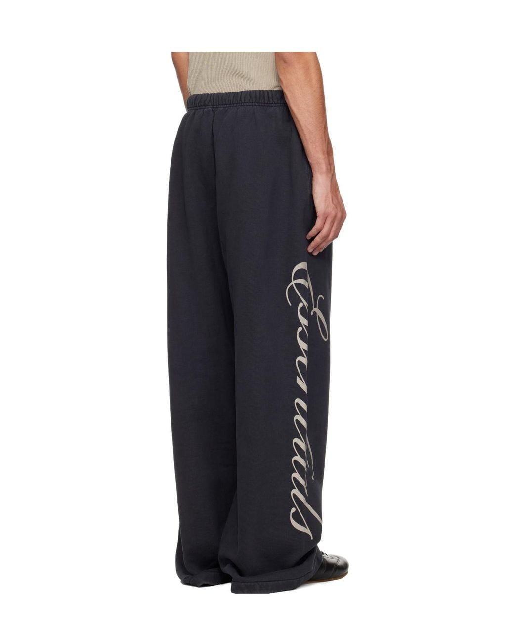 Fear Of God Black Heavy Fleece Lounge Sweatpants for men