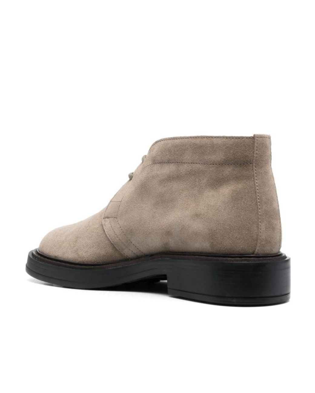 Tod's Gray Desert Round Toe Lace-Up Boots for men