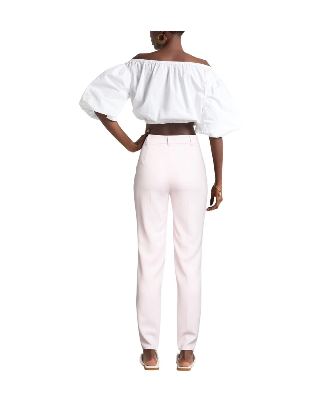 Max Mara Pink Simple Tapered Pants
